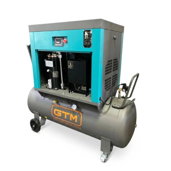 Гвинтовий повітряний компресор 200 л GTM DLG7.5V/inv масляний 380В/інвертор/кожух (DLG7.5V-INV Closed case)