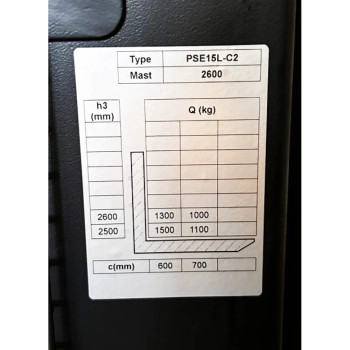 Штабелер електричний GTM PSE15L-C2 2000 1,5т/2,0м з АКБ GEL 24В 63 А*год (PSE15L-C2 2000)